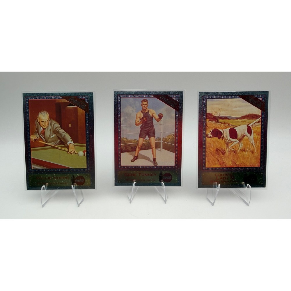 1995 Coca-Cola All Time Sports Favorite Cards Willie Hoppe Gene Tunney SF1 SF2
